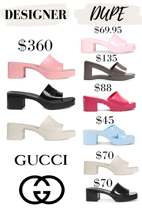 gucci rubber platform sandals dupe|gucci horsebit loafer dupe.